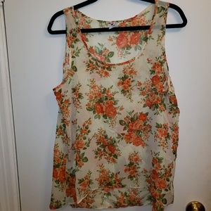 🌻 Floral Flowy Tank Top